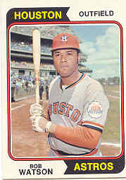 1974 Topps Baseball Cards      370     Bob Watson